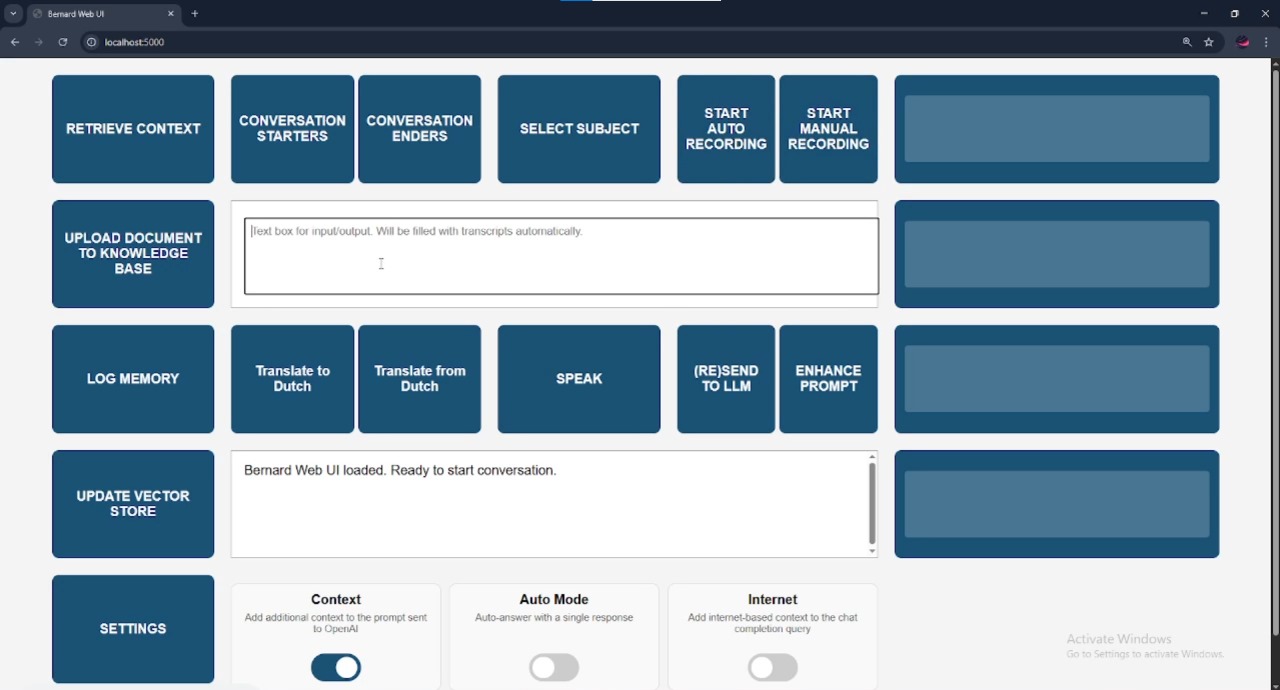 Bernard AI Interface